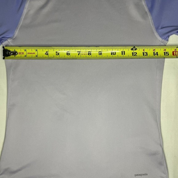 Patagonia Girl’s 10 / Medium Capilene Silkweight Hoodie Base Layer Lavender - Picture 5 of 9